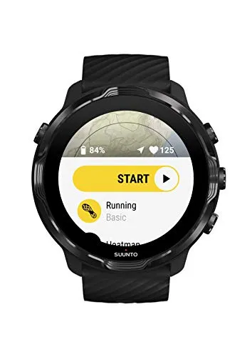 SUUNTO 7 Black, GPS Versatile Sports Watch with Google Wear OS, 24x7 Activity and Sleep Tracking