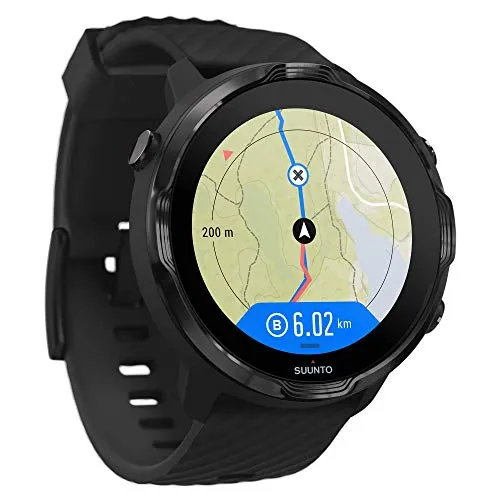 SUUNTO 7 Black, GPS Versatile Sports Watch with Google Wear OS, 24x7 Activity and Sleep Tracking