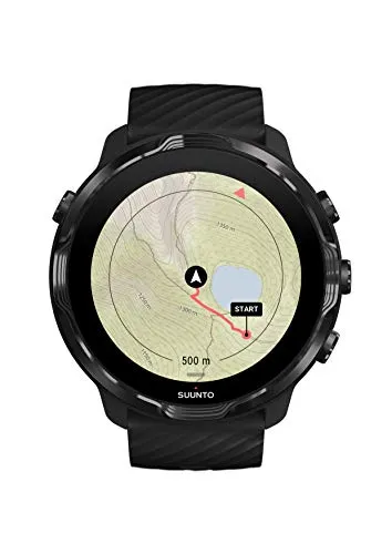 SUUNTO 7 Black, GPS Versatile Sports Watch with Google Wear OS, 24x7 Activity and Sleep Tracking