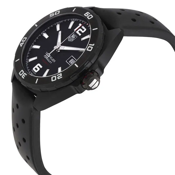 Tag Heuer Formula 1 Black Rubber Black Dial Automatic Watch for Gents - WAZ2115FT8023