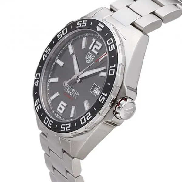 Tag Heuer Formula 1 Silver Stainless Steel Black Dial Automatic Watch for Gents - WAZ2011BA0842