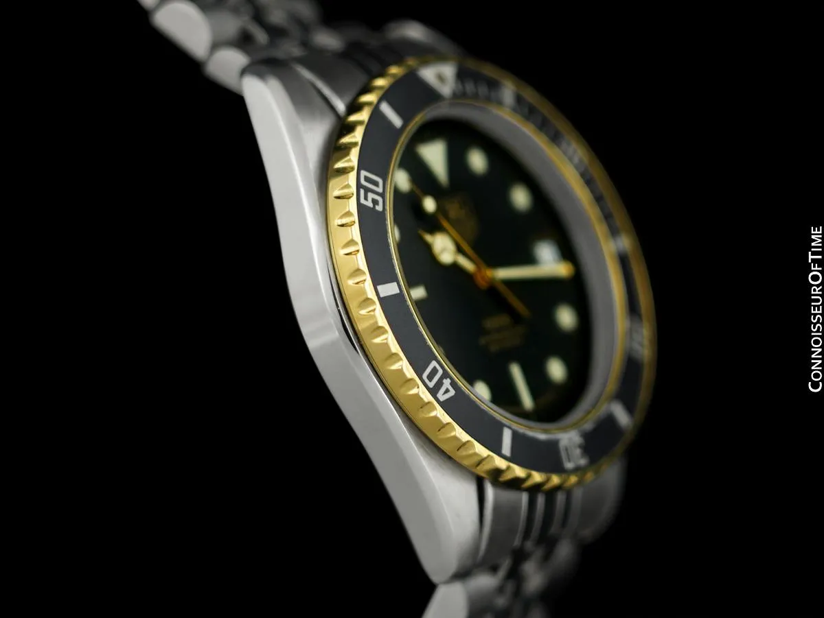 TAG Heuer Professional 1000 Mens Submariner Divers Watch - Stainless Steel & 18K Gold Plated - 980.020N