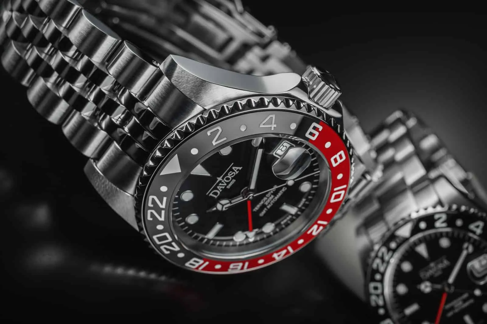 Ternos Ceramic 40mm Automatic GMT Black Red Diving Watch 16159009 Holiday Package
