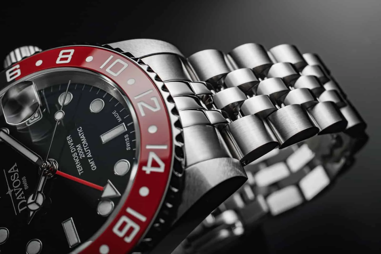 Ternos Ceramic 40mm Automatic GMT Black Red Diving Watch 16159009 Holiday Package