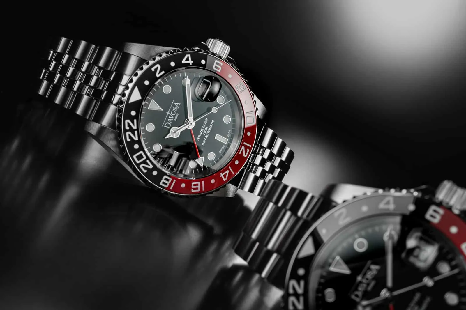 Ternos Ceramic Automatic GMT Black Red Diving Watch 16159009