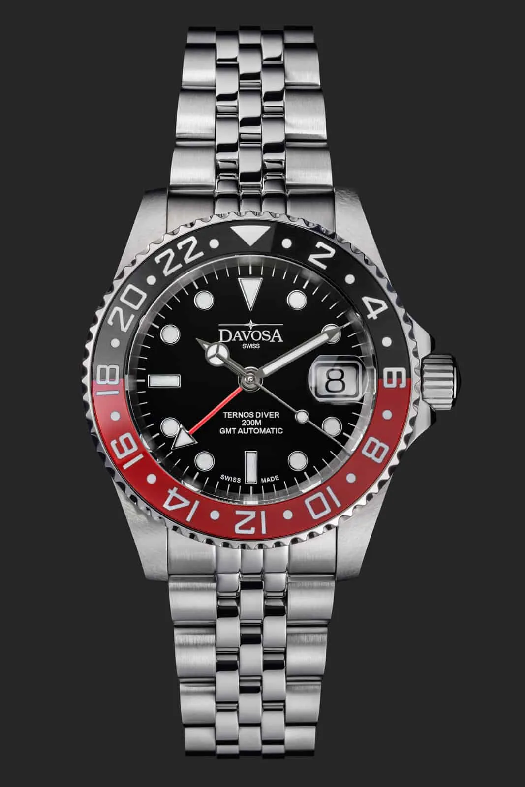 Ternos Ceramic Automatic GMT Black Red Diving Watch 16159009
