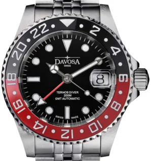 Ternos Ceramic Automatic GMT Black Red Diving Watch 16159009
