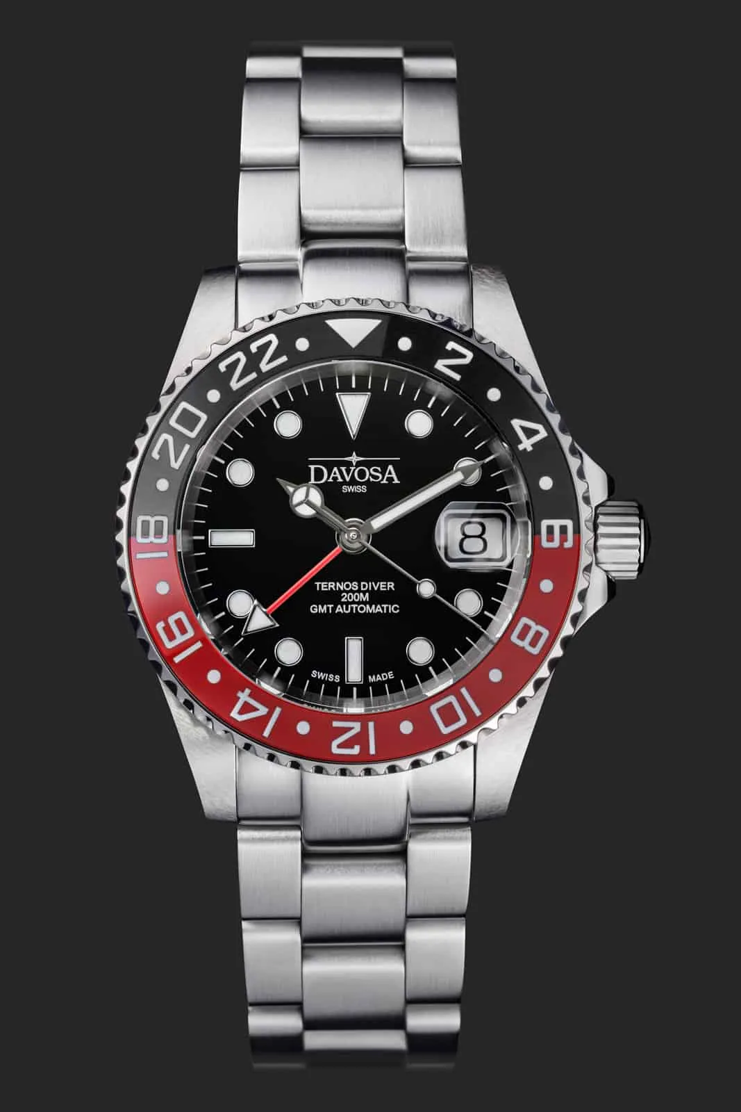 Ternos Ceramic Automatic GMT Black Red Diving Watch 16159090