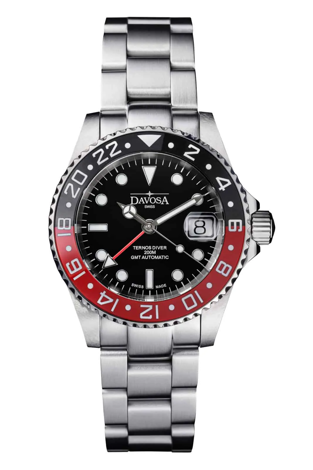 Ternos Ceramic Automatic GMT Black Red Diving Watch 16159090