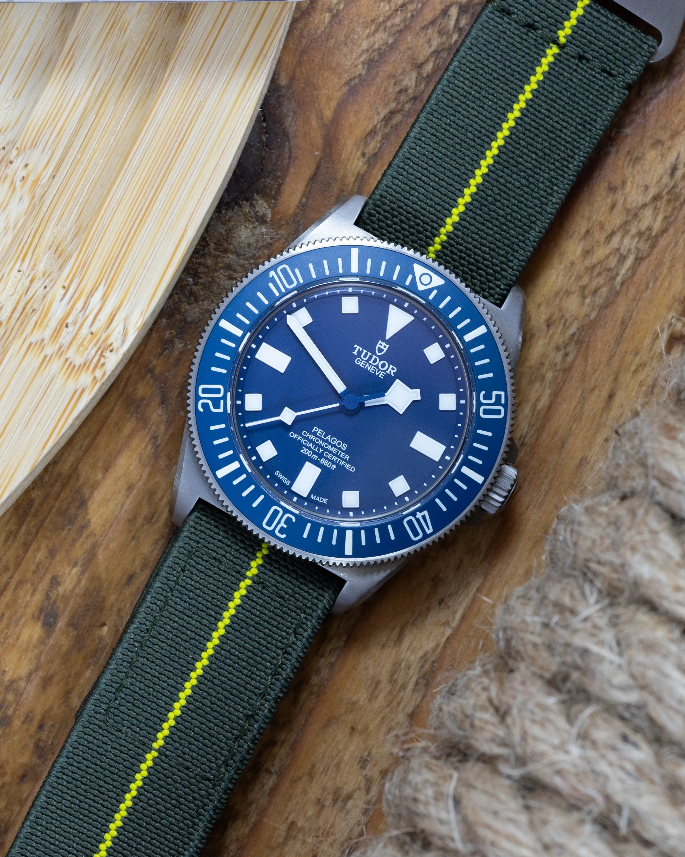 The Trooper Fixed Lugs Elastic Strap - Green Yellow