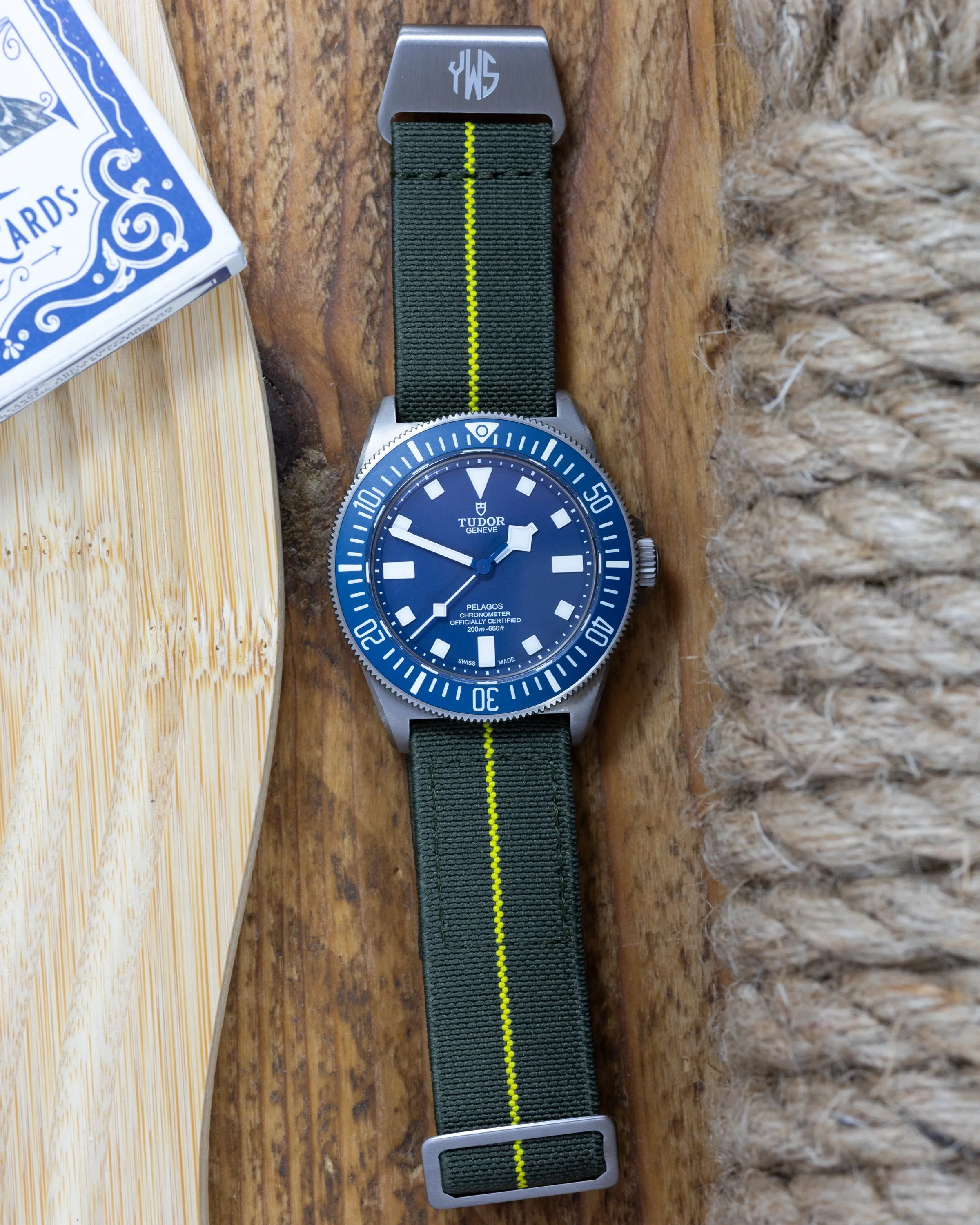 The Trooper Fixed Lugs Elastic Strap - Green Yellow