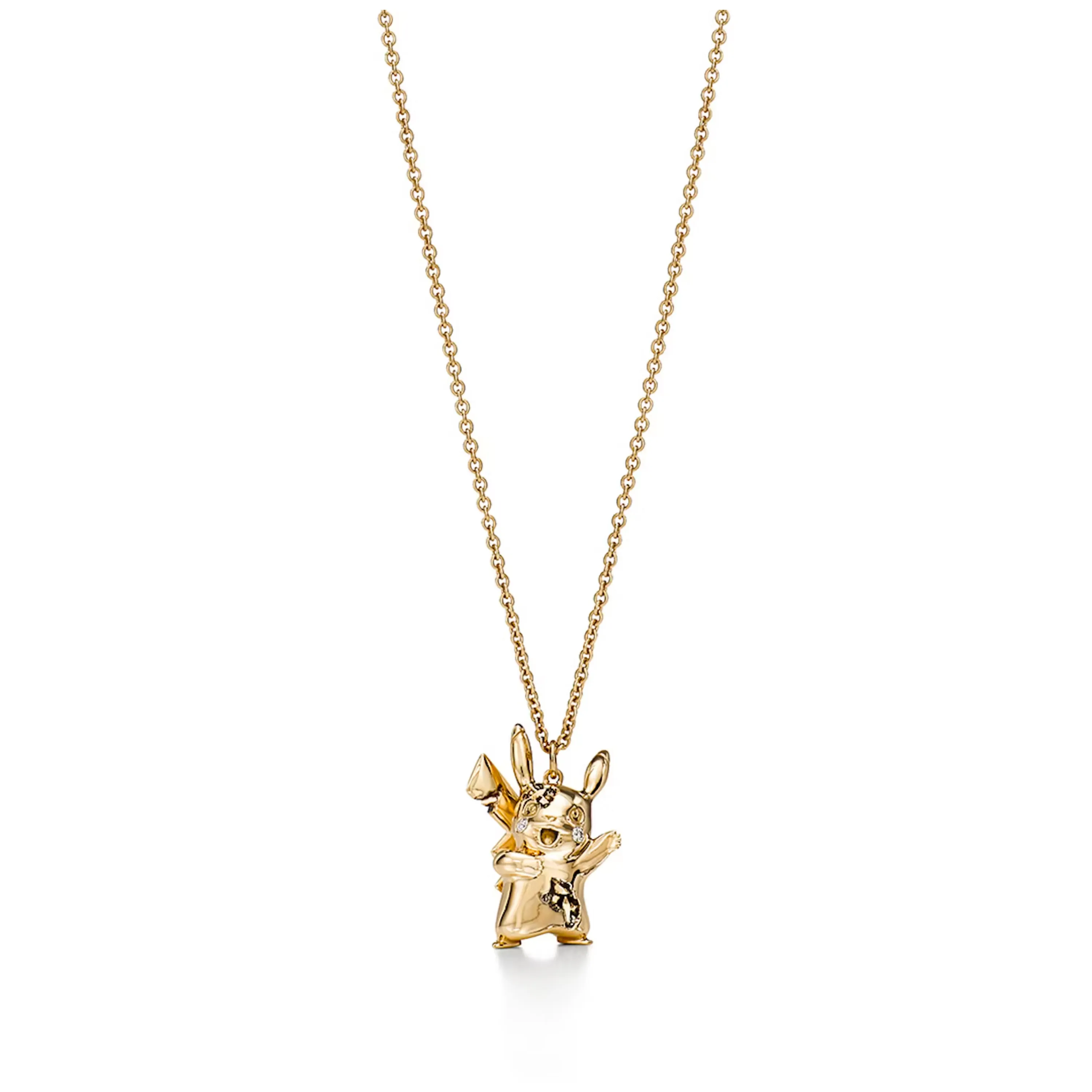 Tiffany & Arsham Studio & Pokémon Small Pikachu Pendant in 18k Yellow Gold with Diamonds