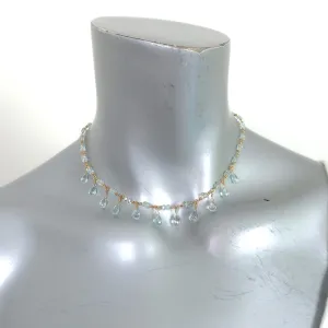 Tiffany & Co. Briolette Aquamarine Necklace 18k Gold