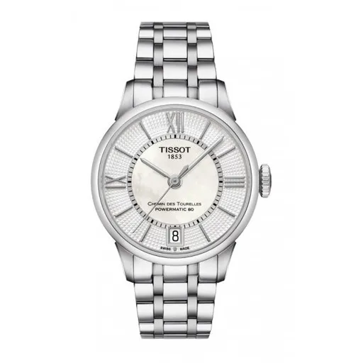 Tissot Chemin Des Tourelles Ladies Stainless Steel Mother of Pearl Dial Watch