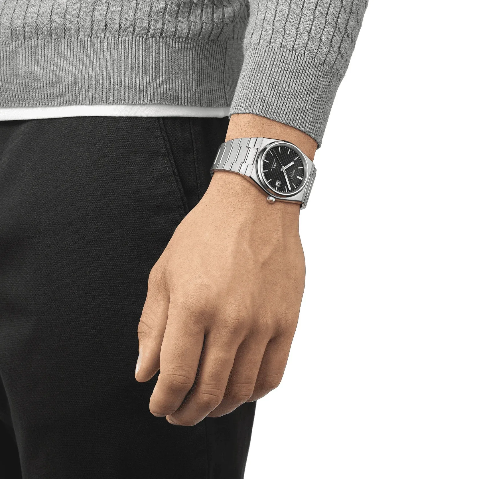 Tissot PRX Powermatic 80 Mens Stainless Steel Black Dial Watch
