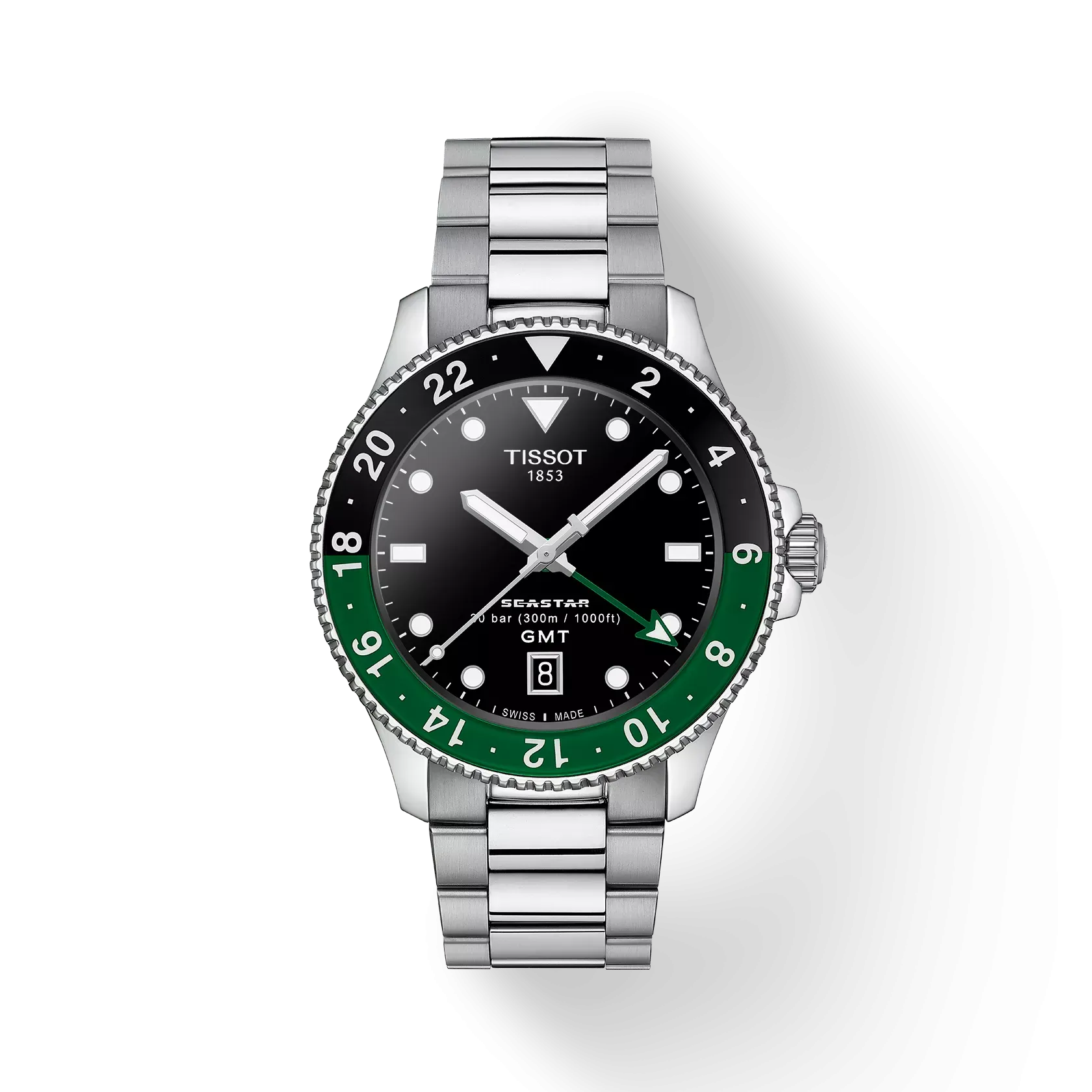 Tissot Seastar 1000 GMT, Black Dial, 40mm (T1208521105100)