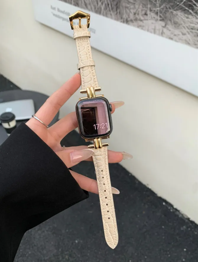 Top Quality Genuine Cow Leather Smart Watch Straps - Many Sizes & Colours