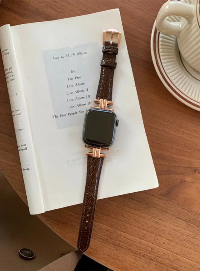 Top Quality Genuine Cow Leather Smart Watch Straps - Many Sizes & Colours