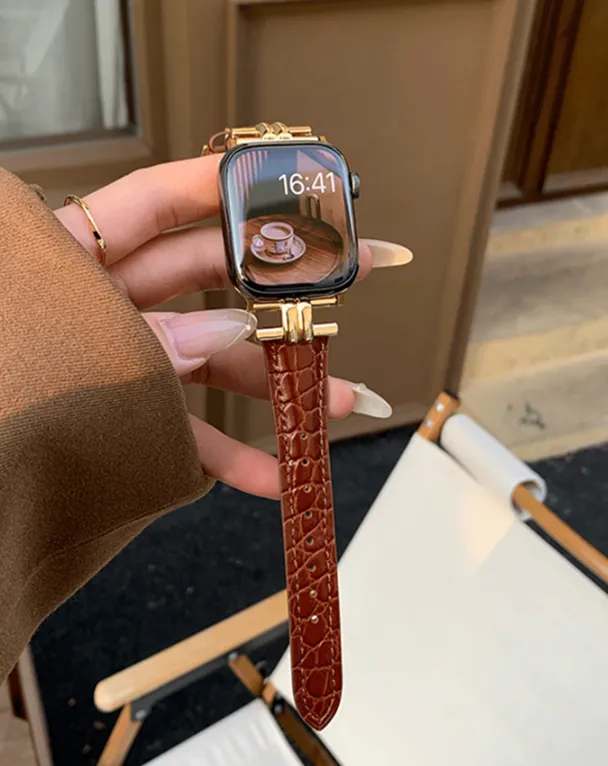 Top Quality Genuine Cow Leather Smart Watch Straps - Many Sizes & Colours