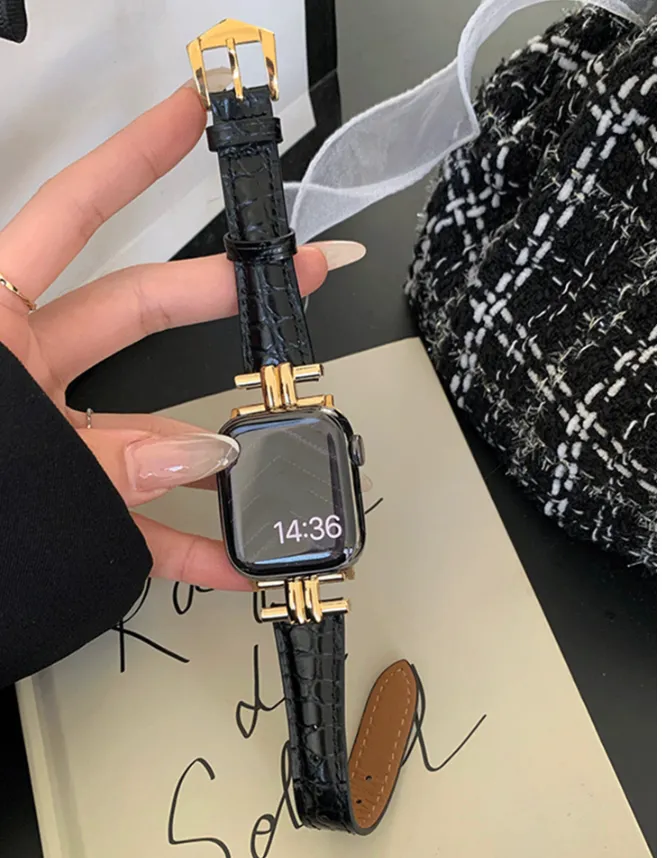 Top Quality Genuine Cow Leather Smart Watch Straps - Many Sizes & Colours