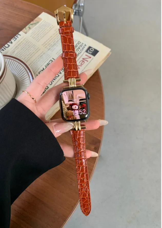 Top Quality Genuine Cow Leather Smart Watch Straps - Many Sizes & Colours
