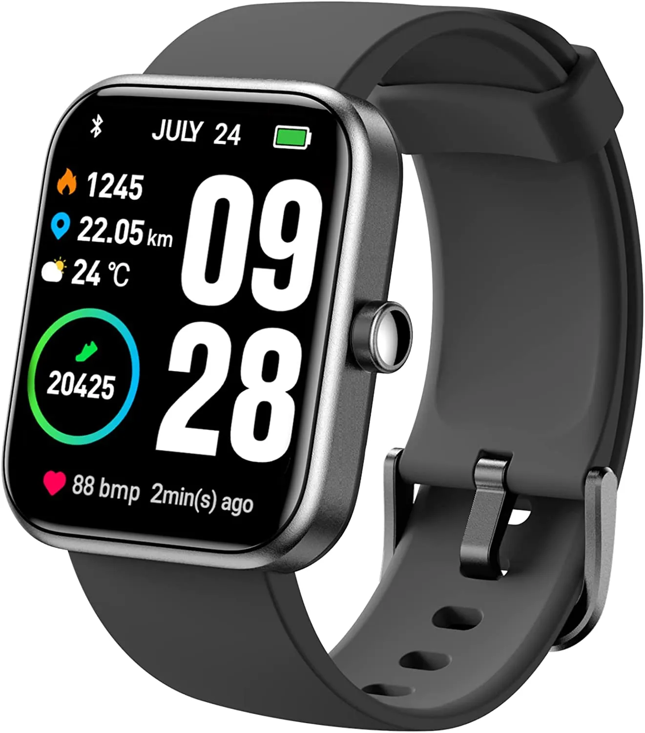 TOZO S2 Smart Watch Alexa Built-in Fitness Tracker with Heart Rate and Blood Oxygen Monitor,Sleep Monitor 5ATM Waterproof 1.69-inch HD Color Touchscreen for Men Women Compatible with iPhone & Android