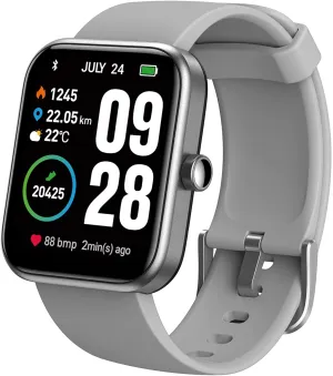 TOZO S2 Smart Watch Alexa Built-in Fitness Tracker with Heart Rate and Blood Oxygen Monitor,Sleep Monitor 5ATM Waterproof 1.69-inch HD Color Touchscreen for Men Women Compatible with iPhone & Android
