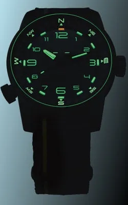 traser® P68 Pathfinder Automatic Tritium Watch, Blue Dial, Compass Bezel, 107719