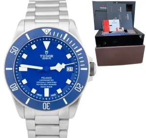 Tudor Pelagos Blue Titanium 42mm Automatic Date Swiss Watch 25600 TB FULL SET
