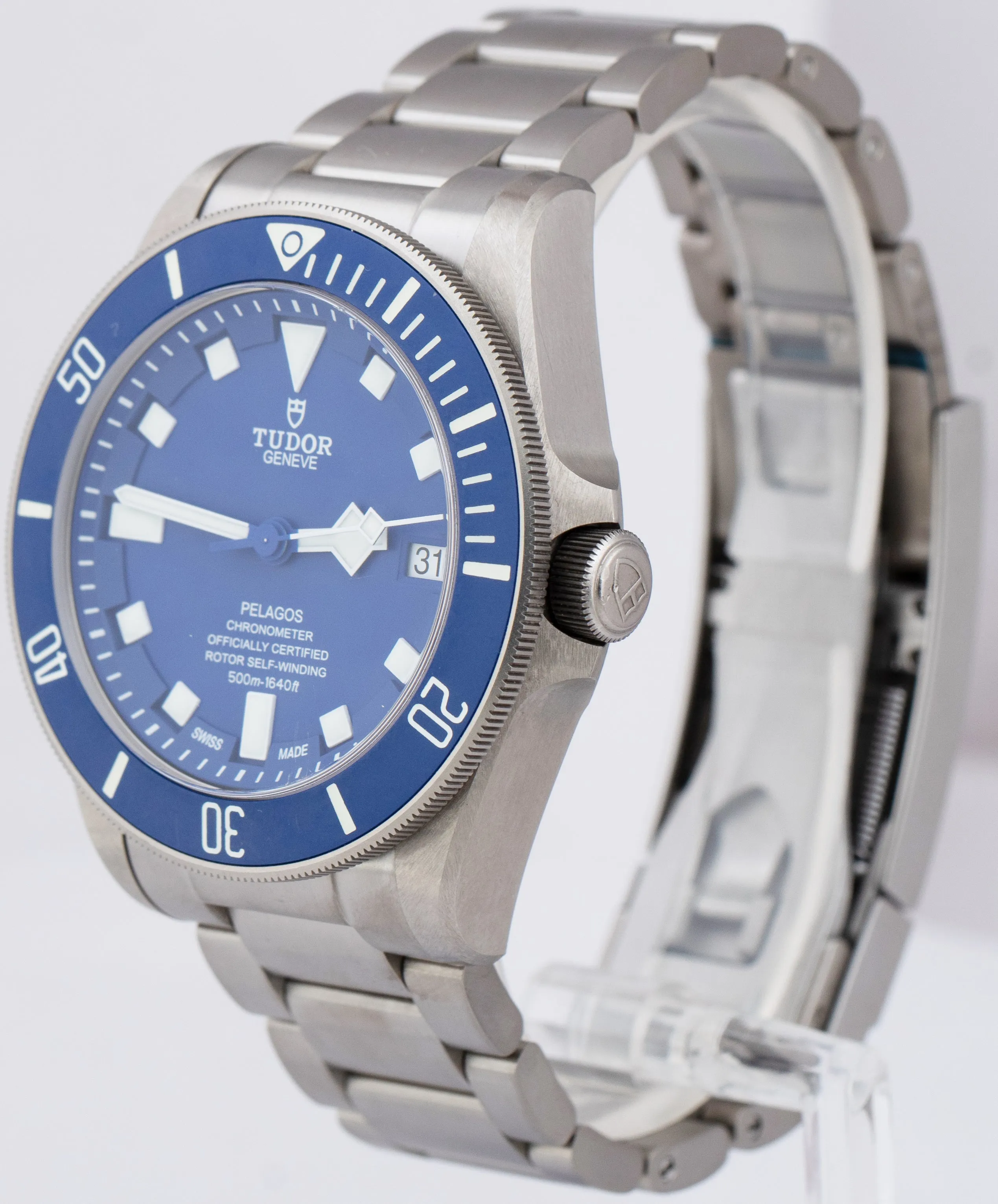 Tudor Pelagos Blue Titanium 42mm Automatic Date Swiss Watch 25600 TB FULL SET