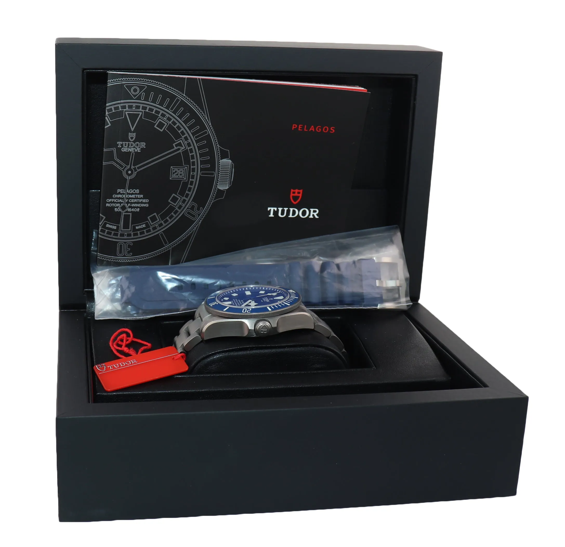 Tudor Pelagos Titanium 42mm Dive 25600 TB Blue Lume In House Date Watch Box