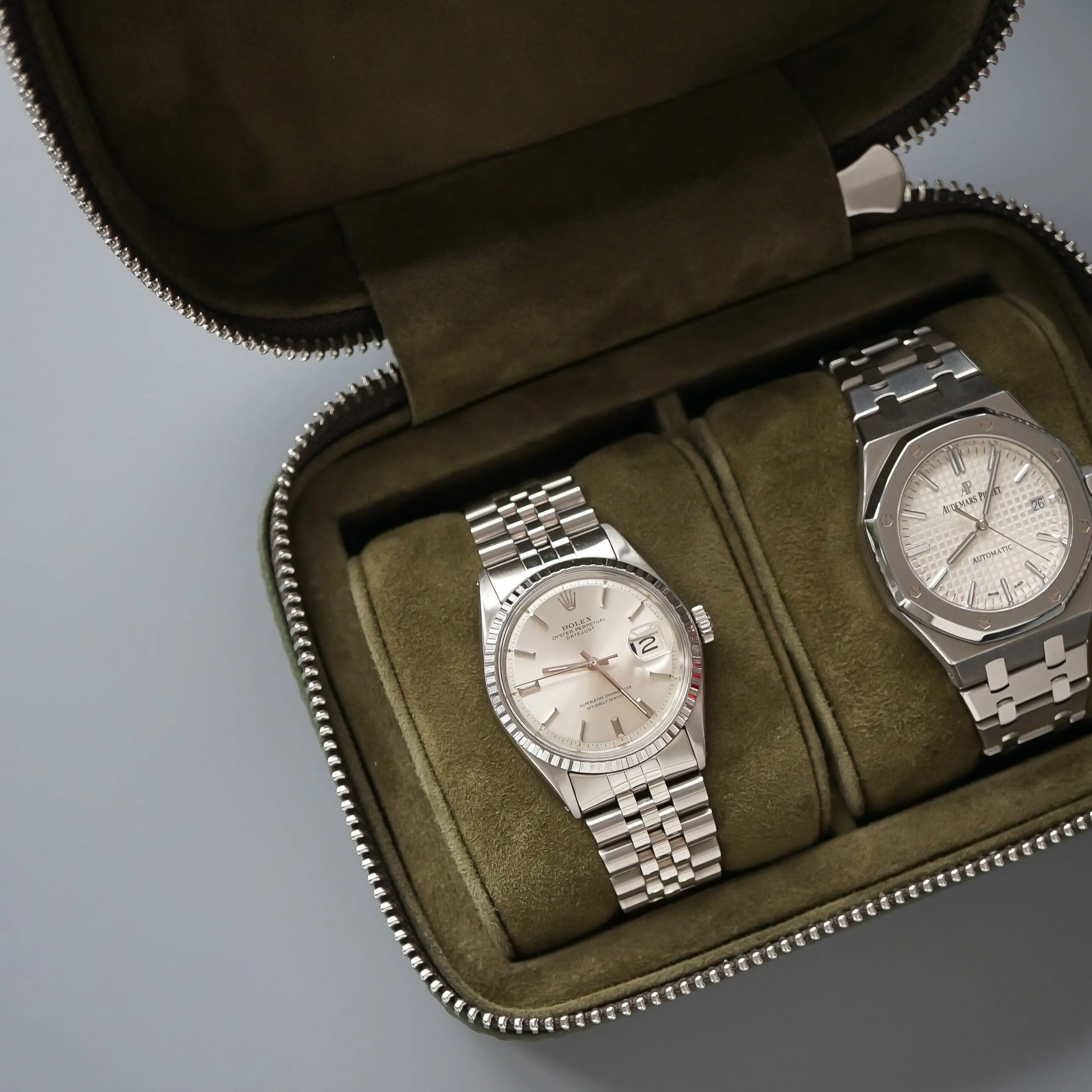 Uhrenbox 2 Uhren [Khaki]