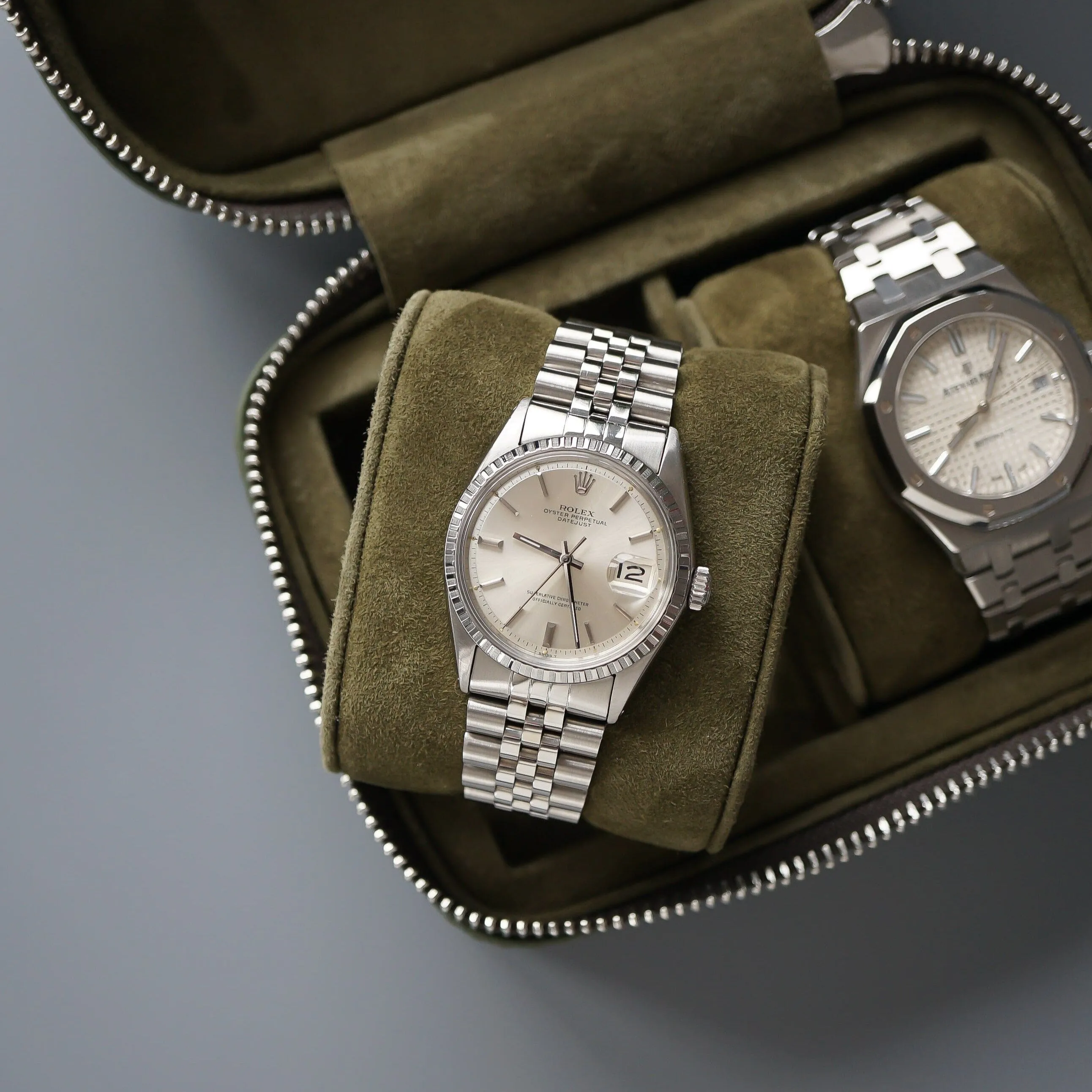Uhrenbox 2 Uhren [Khaki]