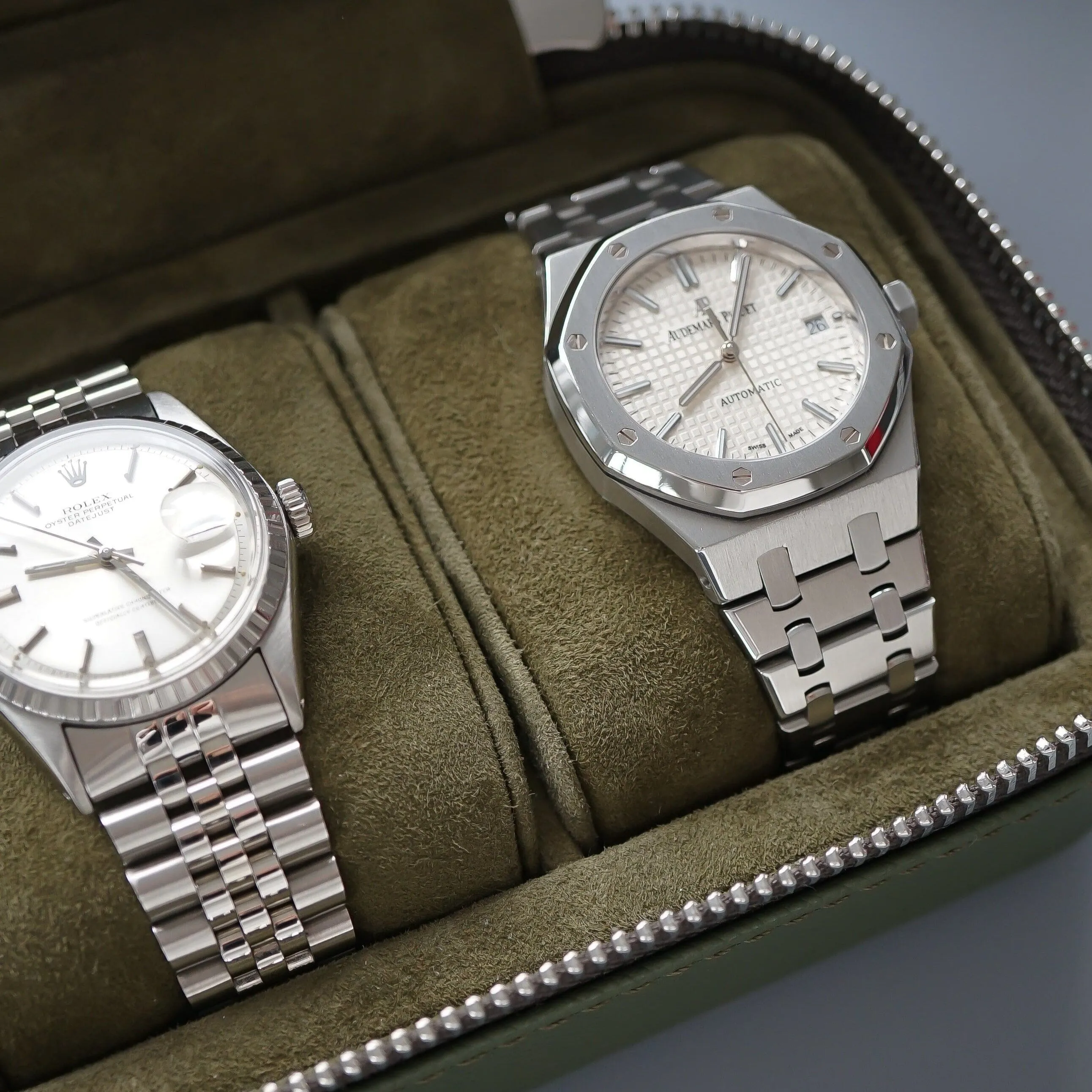 Uhrenbox 2 Uhren [Khaki]