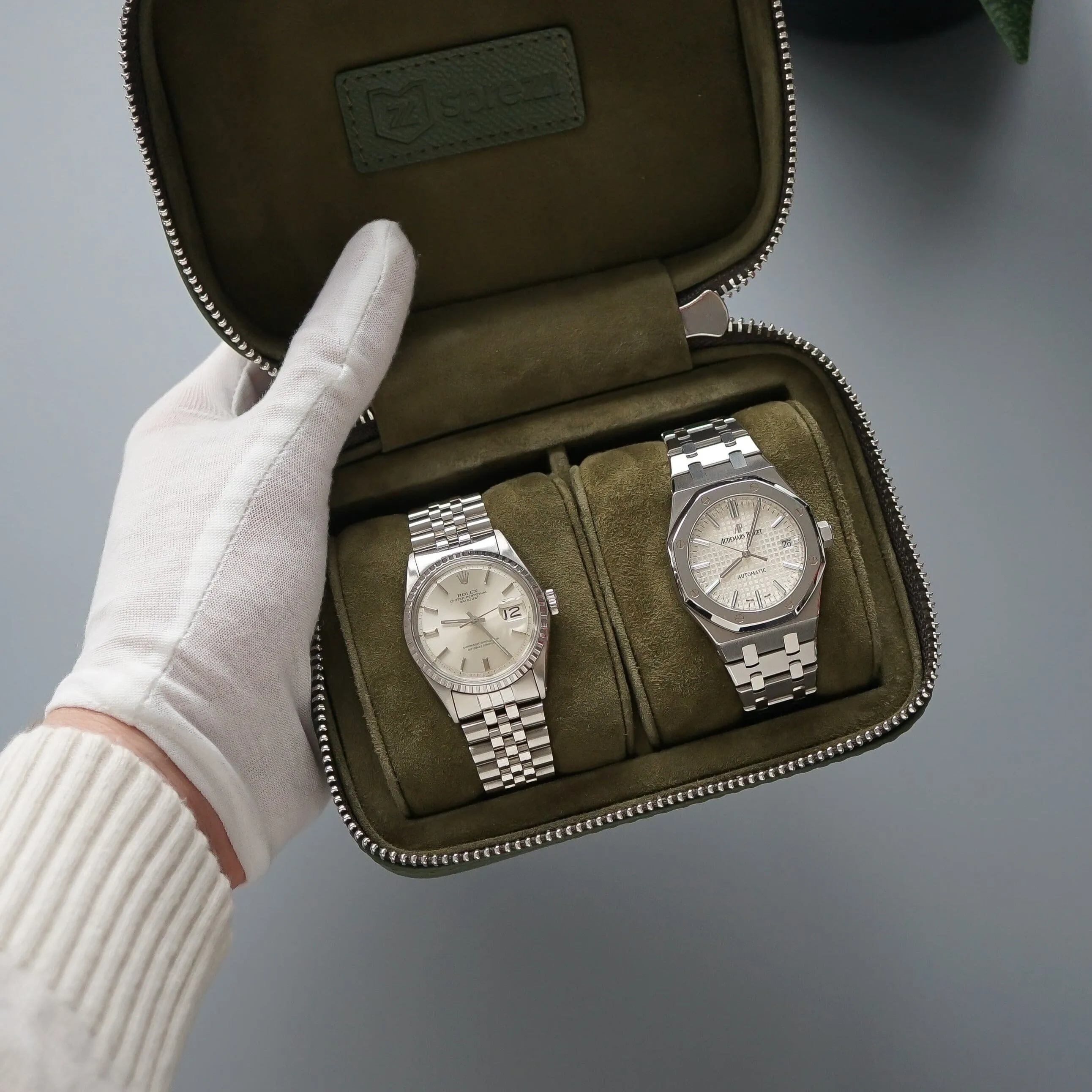 Uhrenbox 2 Uhren [Khaki]