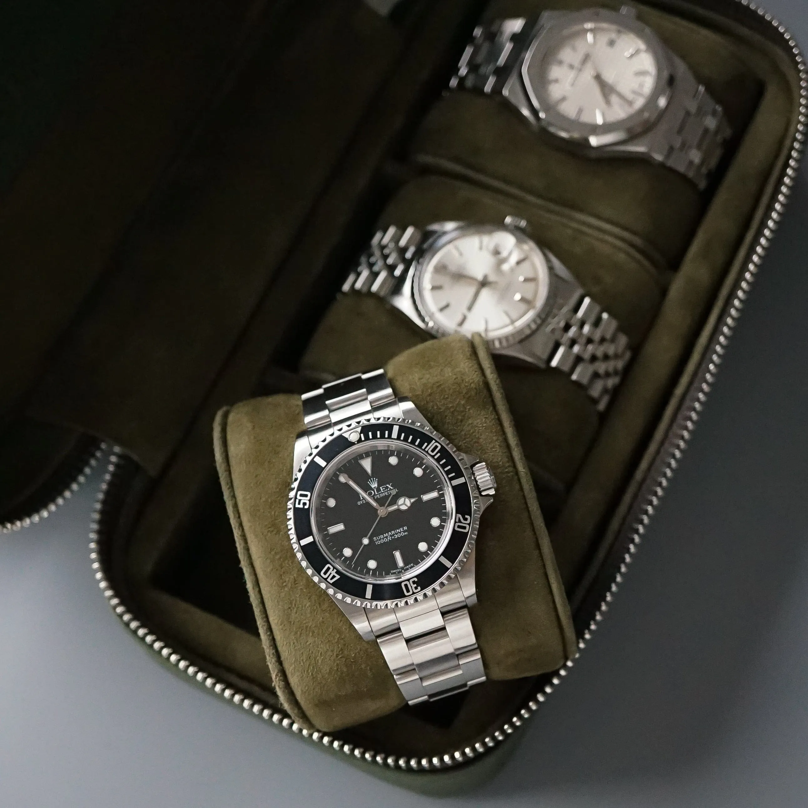 Uhrenbox 3 Uhren [Khaki]
