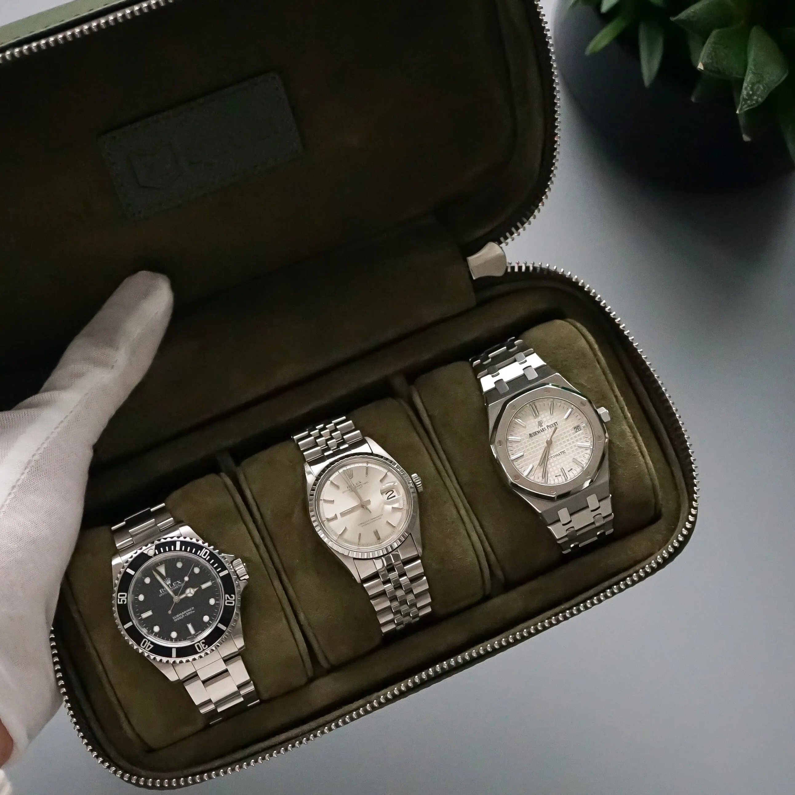 Uhrenbox 3 Uhren [Khaki]