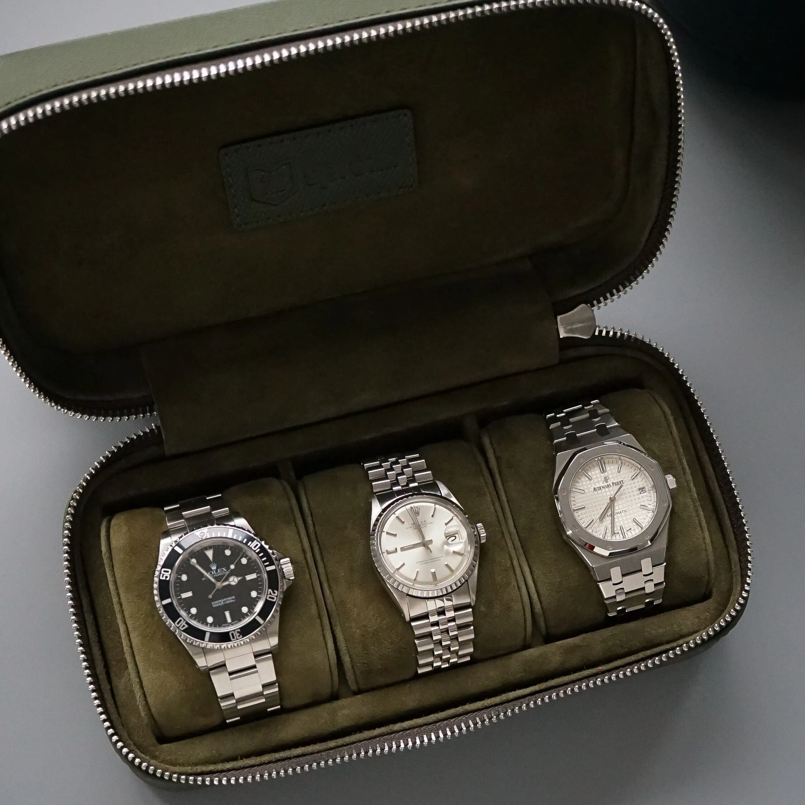 Uhrenbox 3 Uhren [Khaki]