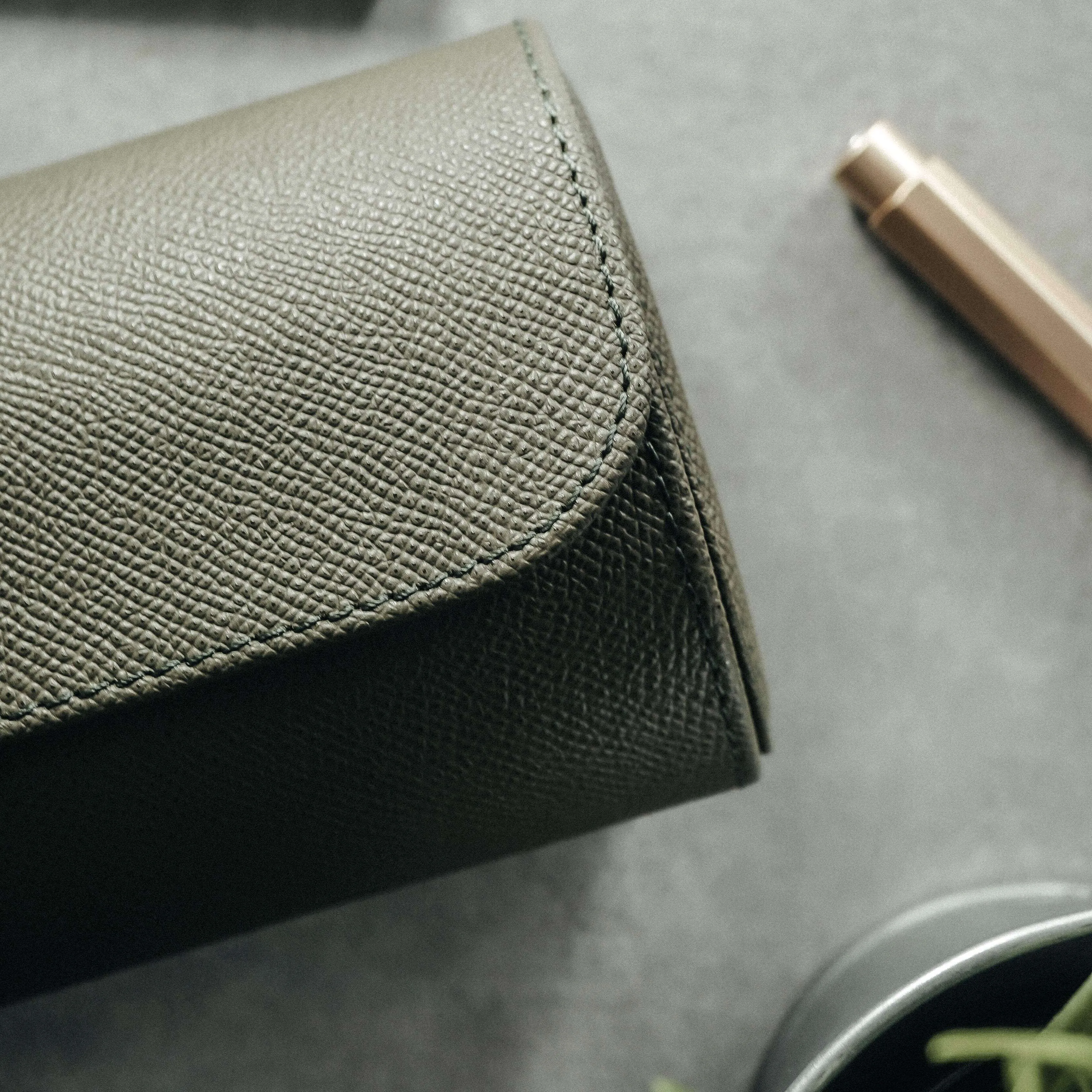 Uhrenrolle aus Leder für 3 Uhren [Khaki]