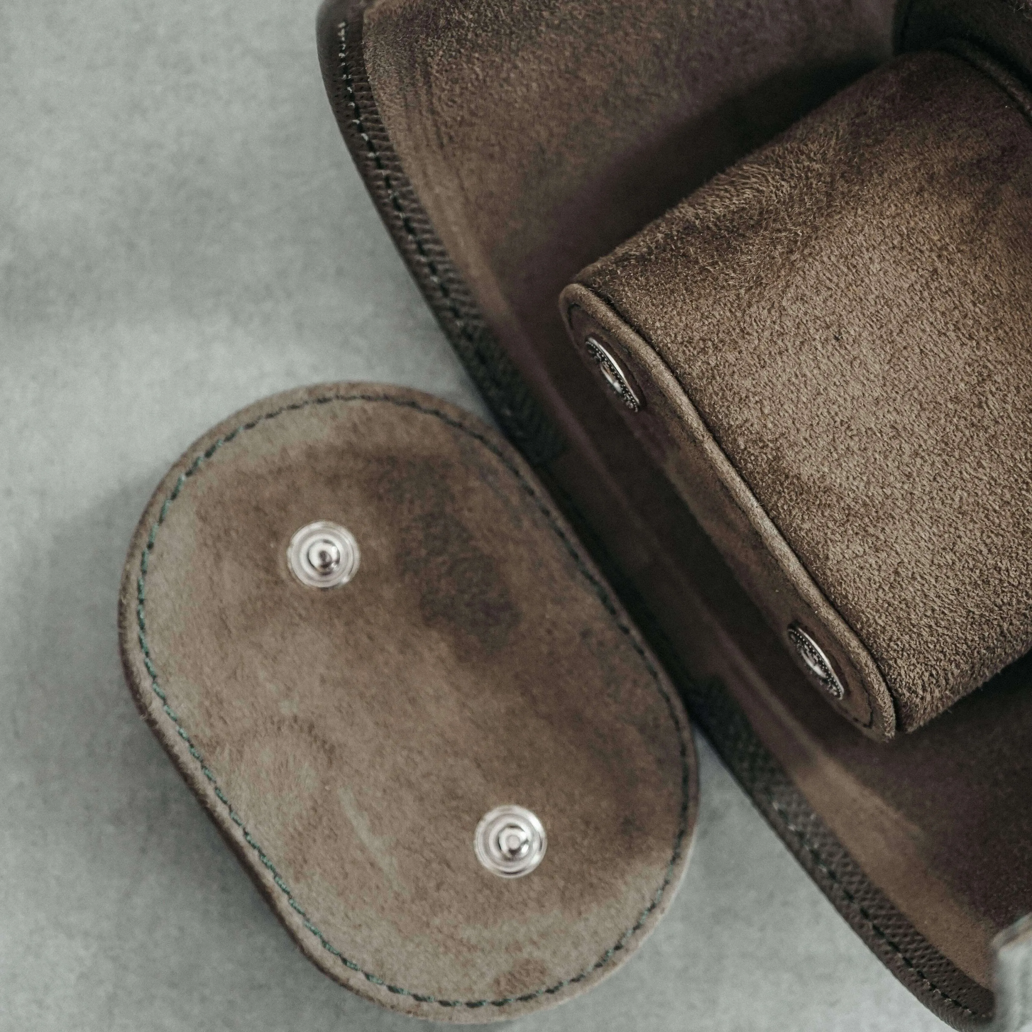 Uhrenrolle aus Leder für 3 Uhren [Khaki]