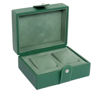 Underwood (London) - 2-Unit Watch Storage Case in Green Leather