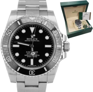UNPOLISHED 2014 Rolex Submariner No-Date Steel Dive Ceramic 40mm Watch 114060