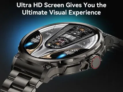 V69 Ultra HD Military grade smartwatch with 710mAh largest battery ever, 400  watch face, ip68 waterproof & Two straps.