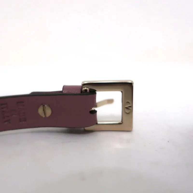 Valentino Rockstud Bracelet Poudre Pink Leather NEW