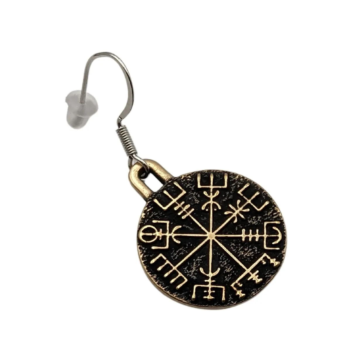 Vegvisir bronze earrings