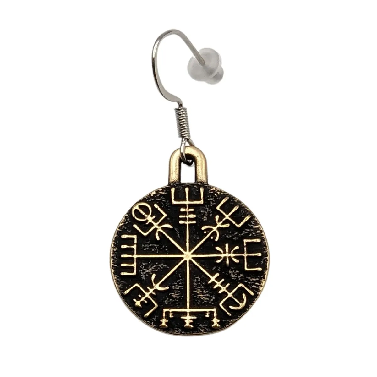 Vegvisir bronze earrings