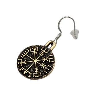 Vegvisir bronze earrings