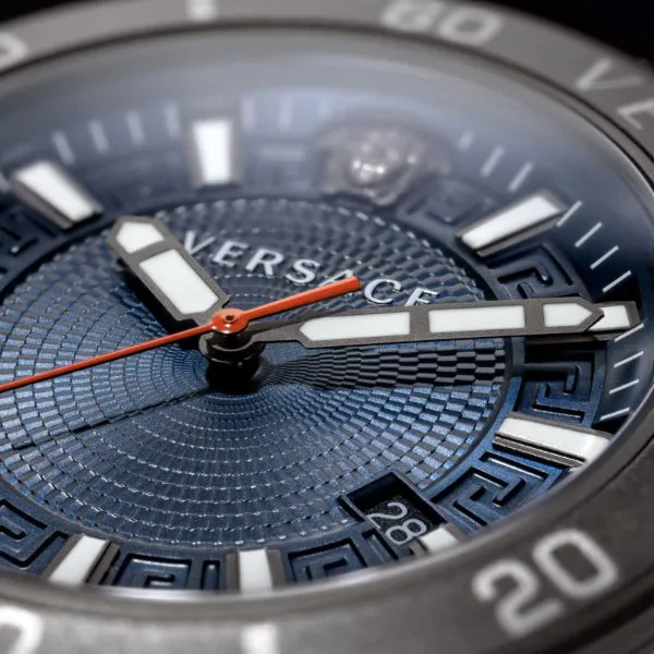 Versace Greca Sport Black Stainless Steel Blue Dial Quartz Watch for Gents - VEZ300621