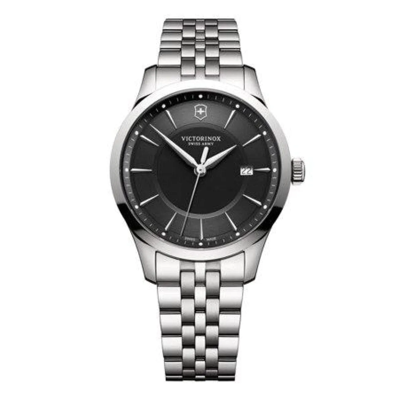 Victorinox Swiss Army Alliance Black Dial Stainless Steel Watch