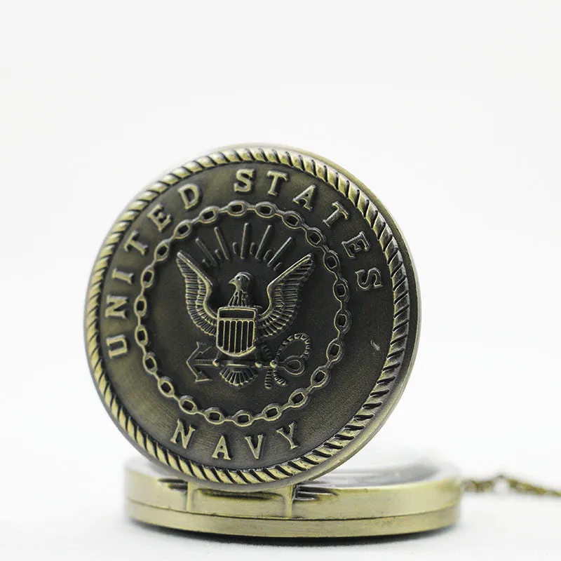 Vintage Bronze Navy Pocket Watch
